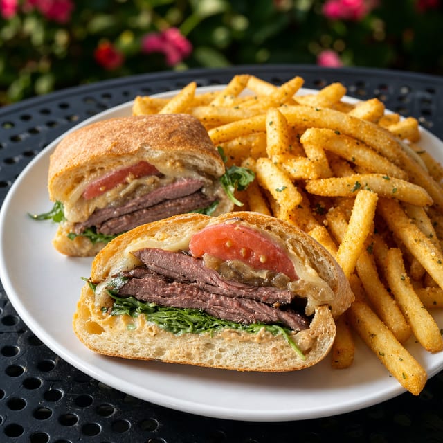 *Sliced Steak Sandwich.