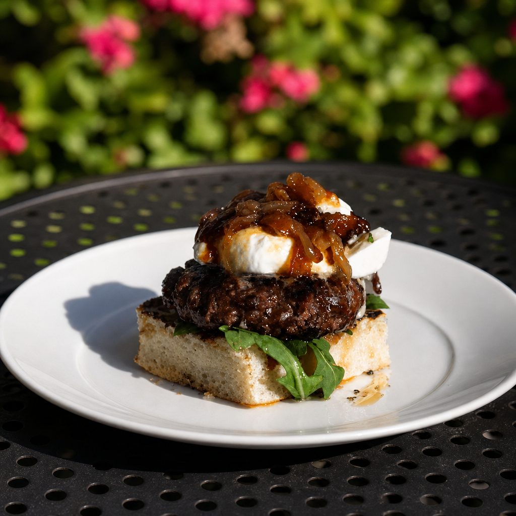Burrata Burger Stack.