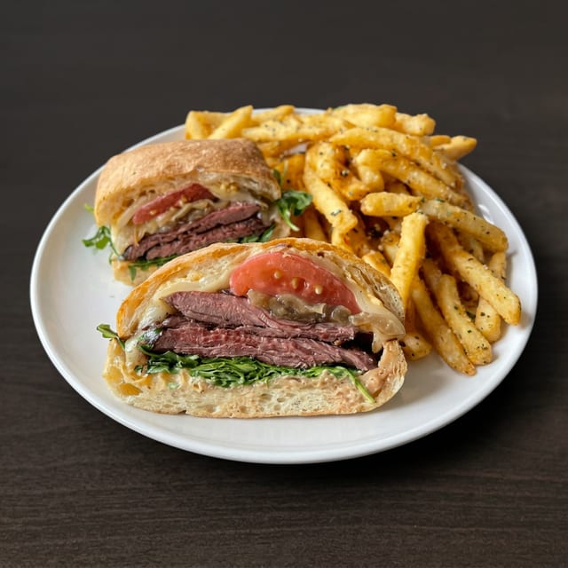 *Sliced Steak Sandwich.